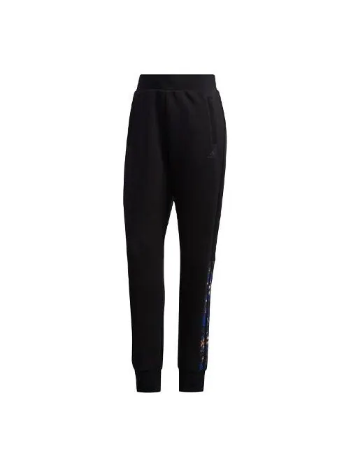 Спортивные штаны (WMNS) adidas Mic Dk Printing Sports Pants Black — изображение 1 из 4, черный
