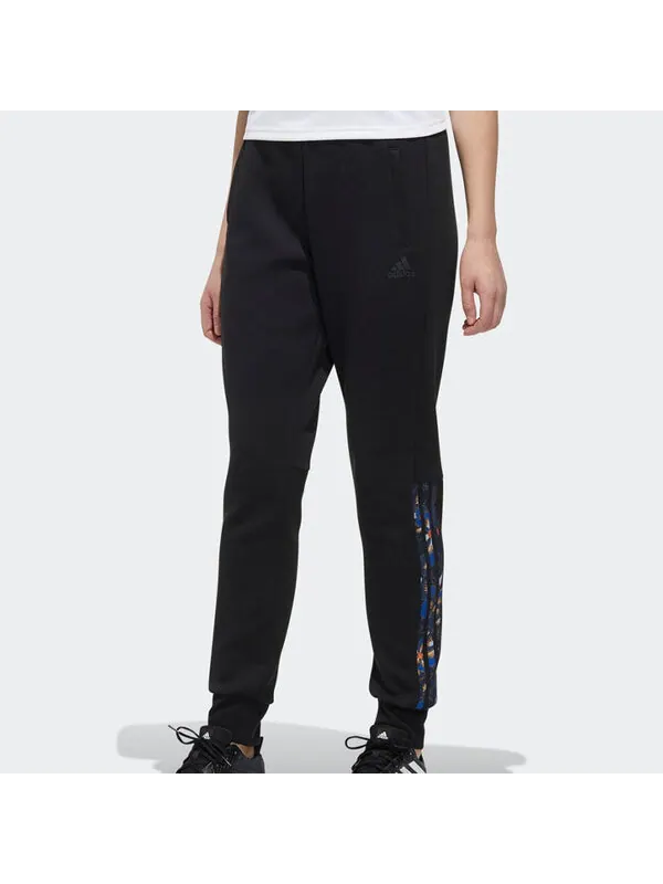 Спортивные штаны (WMNS) adidas Mic Dk Printing Sports Pants Black — изображение 3 из 4, черный