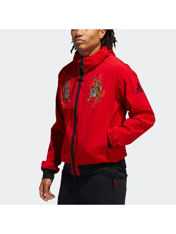 Куртка mic jkt wb hood спортивная куртка мужская красная Adidas — изображение 4 из 4, красный
