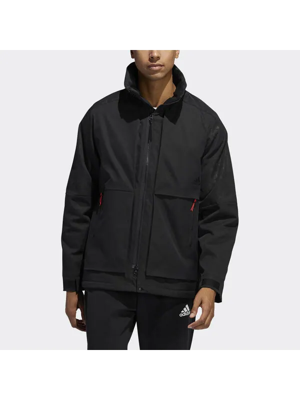 Куртка adidas Series Printing polar fleece Hooded Jacket Black — изображение 3 из 4, черный