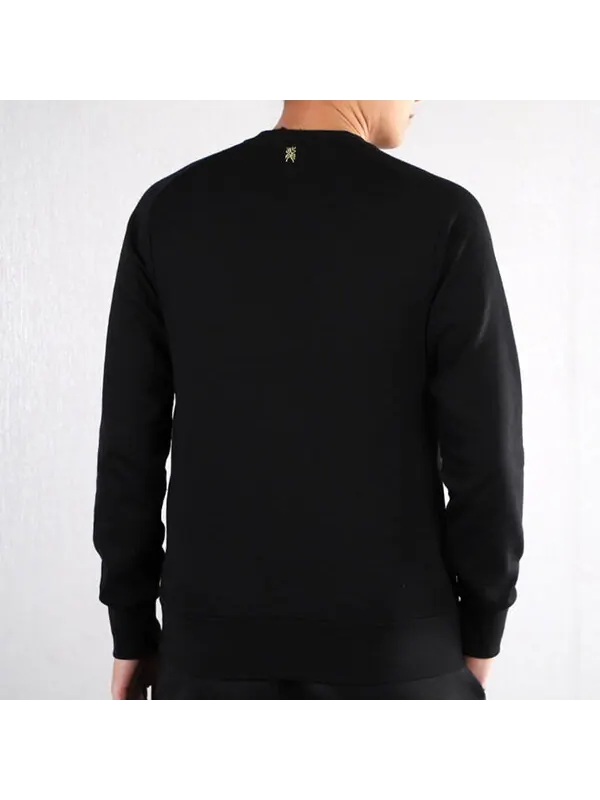 Толстовка с капюшоном manchester united soccer football sports round neck sweatover black Adidas — изображение 4 из 4, черный