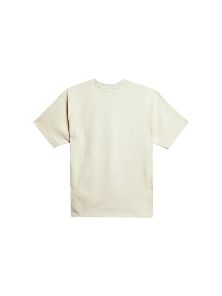 Футболка adidas x Pharrell Basics Sports T-Shirt 'Ivory' — изображение 2 из 5, бежевый