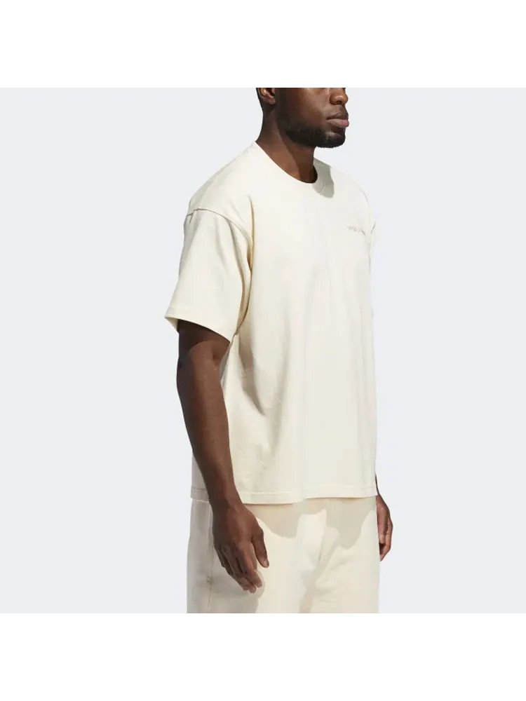 Футболка adidas x Pharrell Basics Sports T-Shirt 'Ivory' — изображение 4 из 5, бежевый