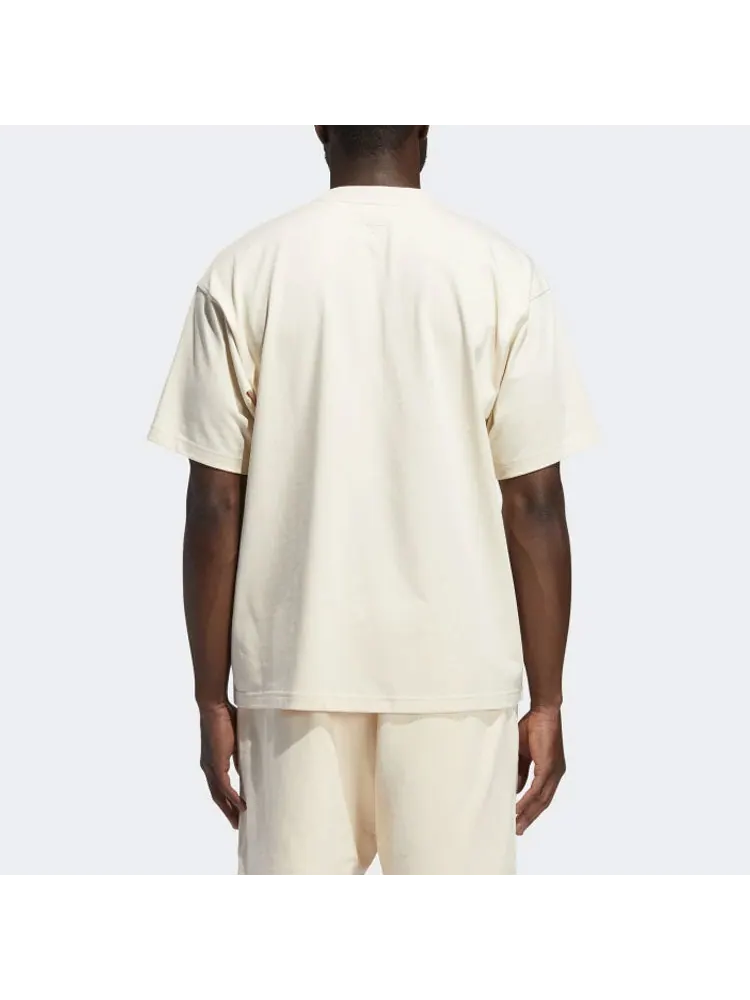 Футболка adidas x Pharrell Basics Sports T-Shirt 'Ivory' — изображение 5 из 5, бежевый