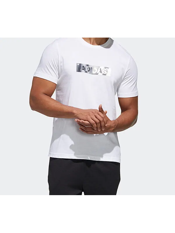 Футболка mh gfx t lng printing short sleeve white Adidas — изображение 3 из 4, белый
