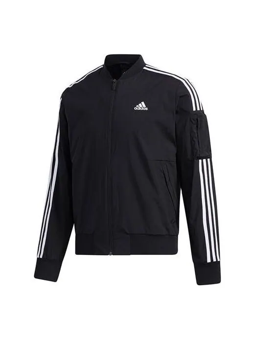 Куртка adidas Must Haves Jacket BOMB 3-Stripes - Black — изображение 1 из 4, черный