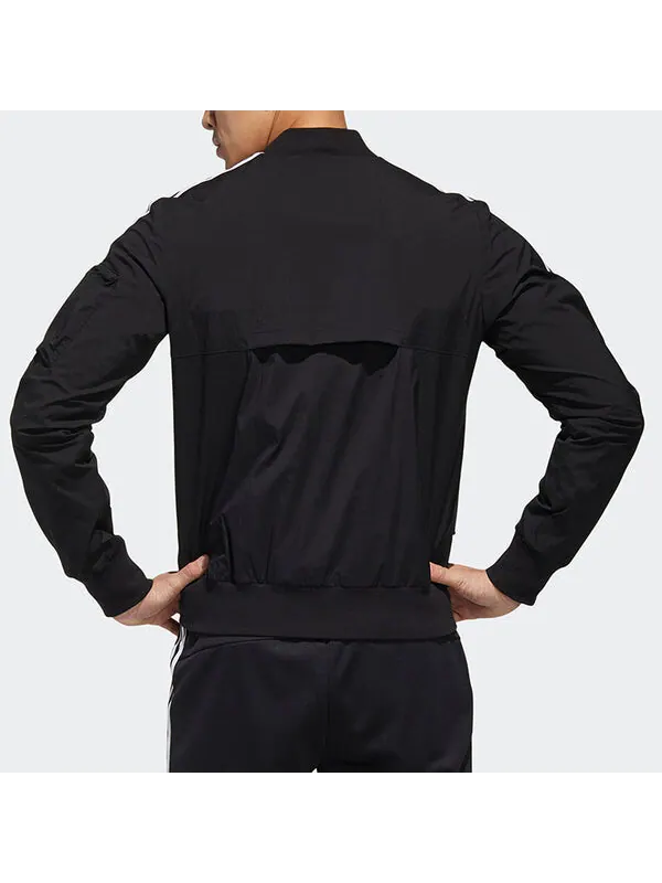 Куртка adidas Must Haves Jacket BOMB 3-Stripes - Black — изображение 4 из 4, черный