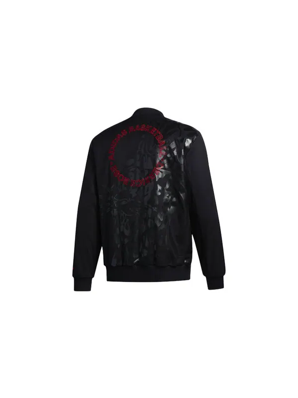 Куртка adidas CNY Rose Jkt Back Printing Basketball Sports Jacket Black — изображение 2 из 4, черный