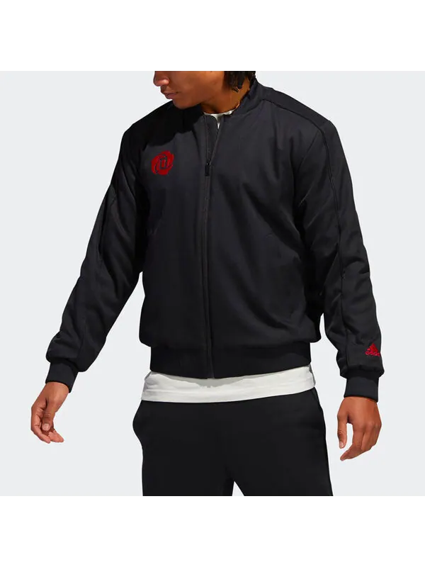 Куртка adidas CNY Rose Jkt Back Printing Basketball Sports Jacket Black — изображение 3 из 4, черный