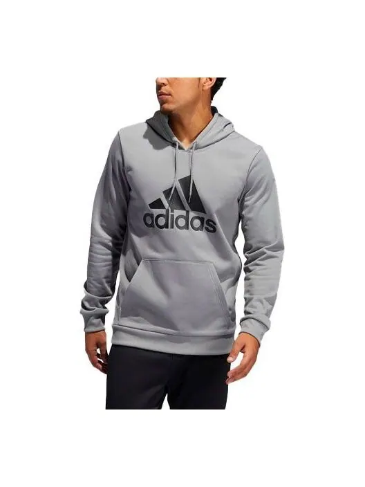 Толстовка Men's adidas Large Logo Basketball Sports Gray — изображение 1 из 4, серый