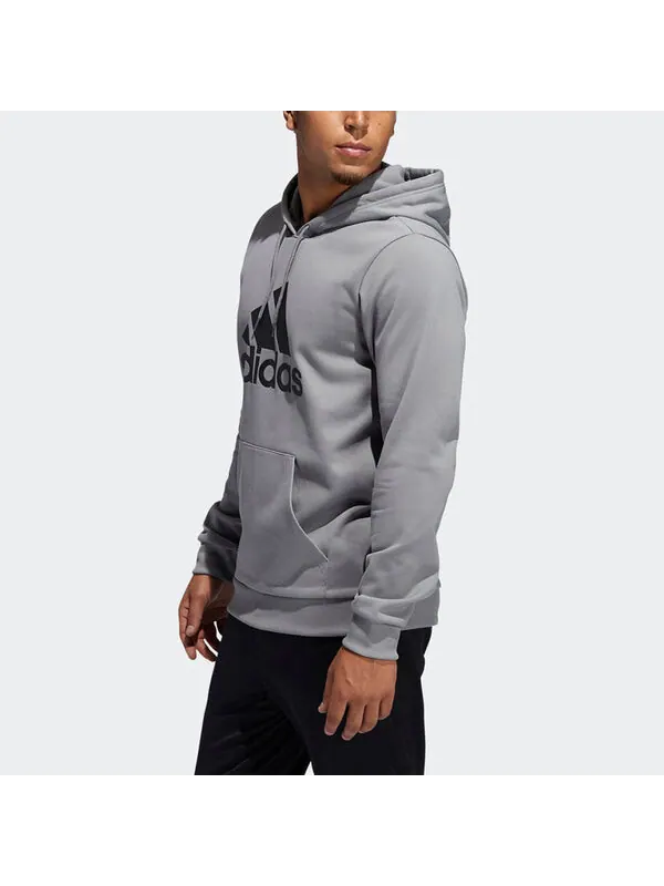 Толстовка Men's adidas Large Logo Basketball Sports Gray — изображение 3 из 4, серый