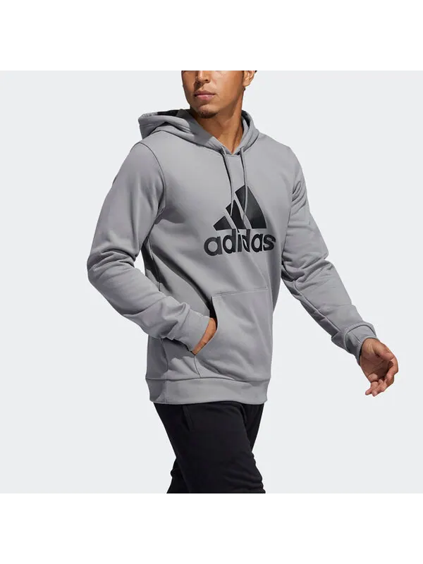 Толстовка Men's adidas Large Logo Basketball Sports Gray — изображение 4 из 4, серый