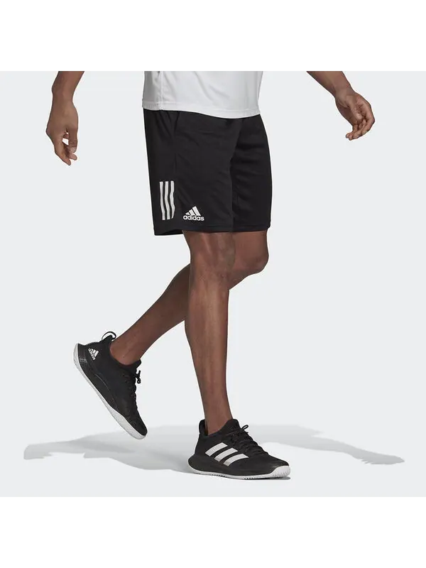 Шорты mens sports quick-dry tennis shorts black Adidas — изображение 2 из 4, черный