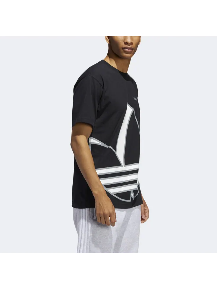 Футболка adidas originals Large Logo Printing Sports Round Neck Short Sleeve Black — изображение 6 из 6, черный