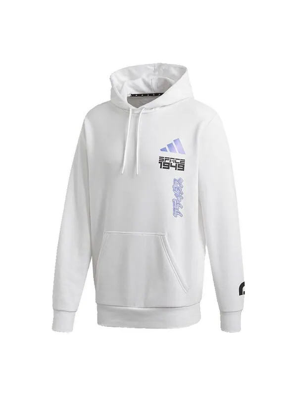 Толстовка men's casual sports white pullover Adidas — изображение 1 из 4, белый