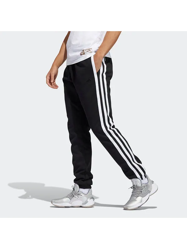 Спортивные штаны adidas Hrd Fleece Pant Basketball Sports Training Running Long Pants Black — изображение 4 из 4, черный