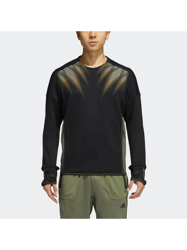 Толстовка prime c.rdy top round neck gym training sports pullover black Adidas — изображение 3 из 4, черный