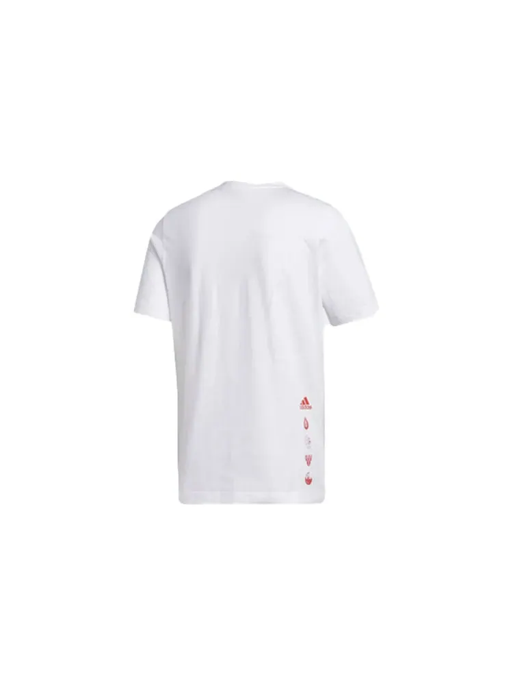 Футболка adidas Donovan Social Casual Basketball Sports Short Sleeve White — изображение 2 из 6, белый