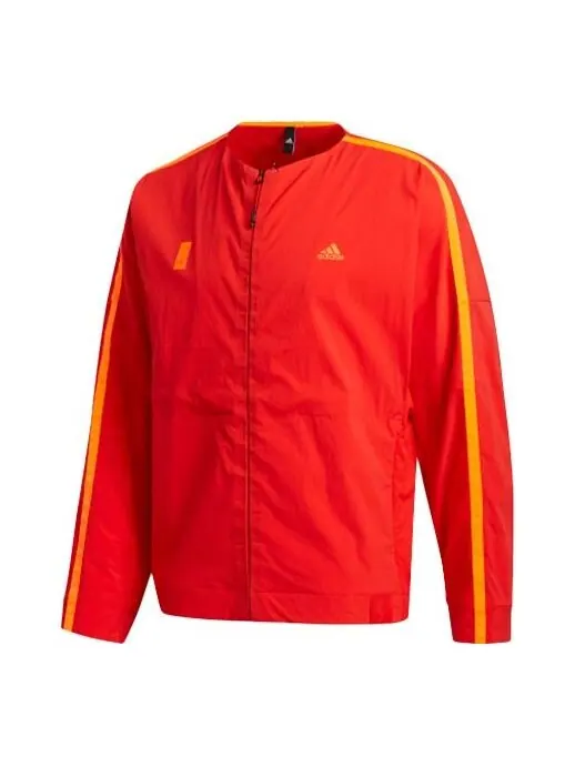 Куртка originals casual loose sports jacket pink red fluorescence Adidas — изображение 1 из 4, красный