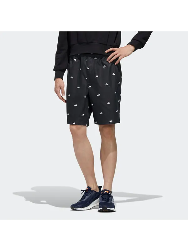Шорты m short gen aop logo printing sports shorts black Adidas — изображение 3 из 4, черный