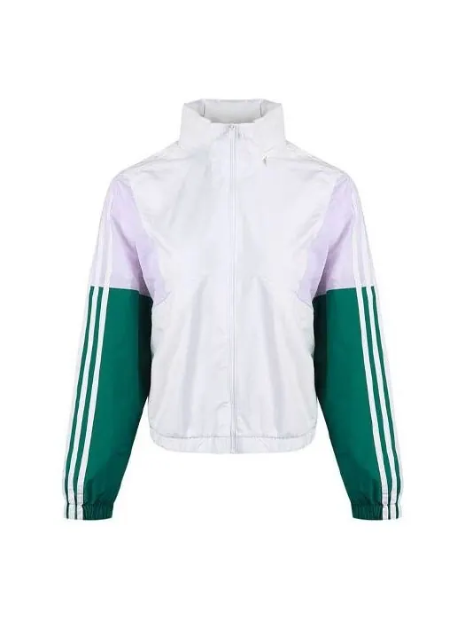 Куртка neo ss track top куртка Adidas — изображение 1 из 3, белый/зеленый