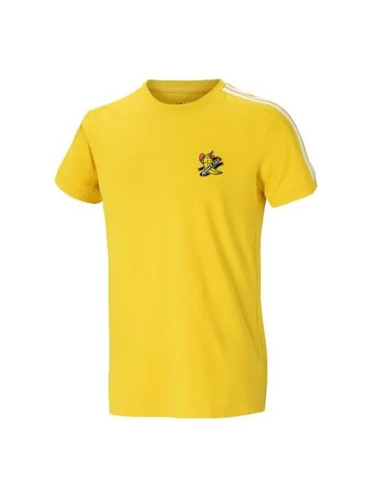 Футболка neo m frt tee casual sports round neck short sleeve yellow Adidas — изображение 1 из 2, желтый