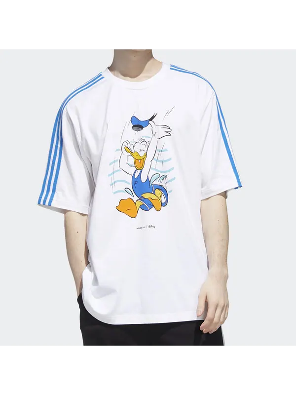Футболка men's neo donald duck sports short sleeve white t-shirt Adidas — изображение 3 из 4, черный