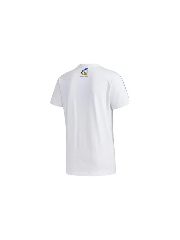 Футболка adidas neo U Dsny dd Tee Donald Duck Casual Round Neck Short Sleeve White — изображение 2 из 4, белый/синий