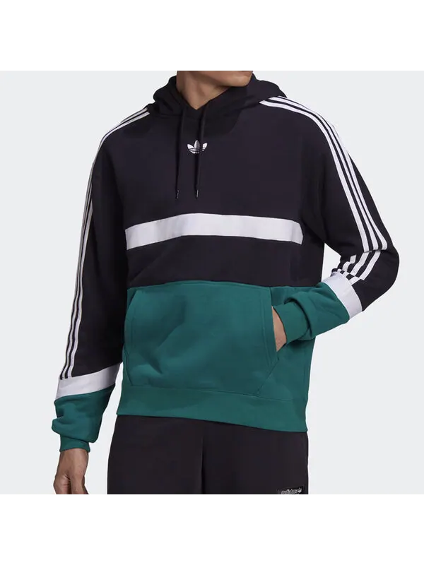 Толстовка adidas originals Sprt us ft oh Colorblock Sports Black — изображение 3 из 4, черный