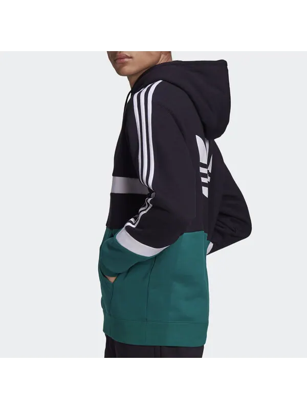 Толстовка adidas originals Sprt us ft oh Colorblock Sports Black — изображение 4 из 4, черный