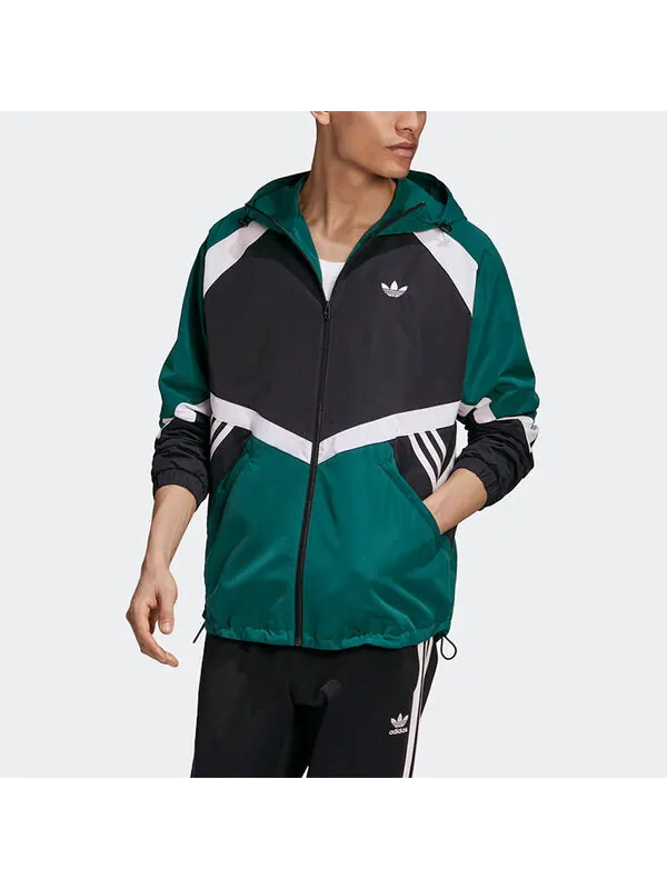 Ветровки оригинальные sprt us wb 1 спортивная куртка зеленая Adidas — изображение 3 из 4, зеленый