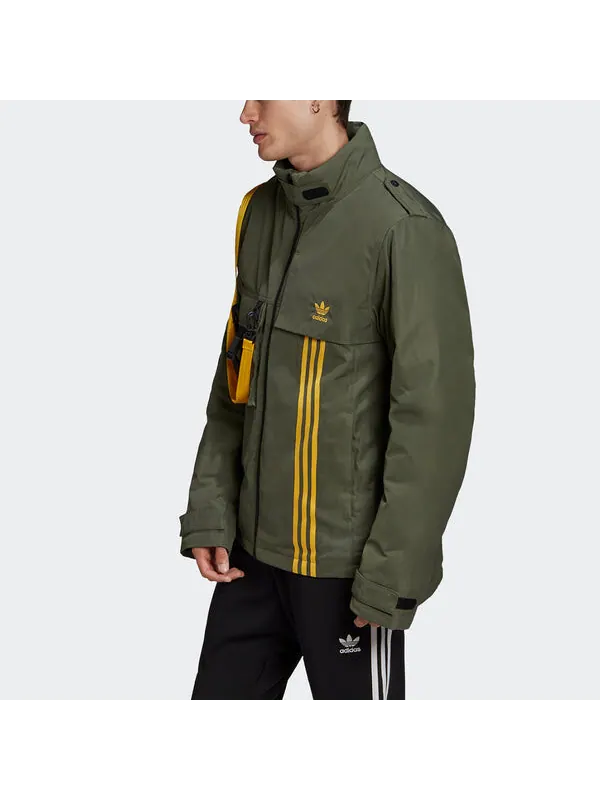 Пуховик adidas originals Back Large logo Cargo Sports Down Jacket Basic Green — изображение 4 из 4, зеленый