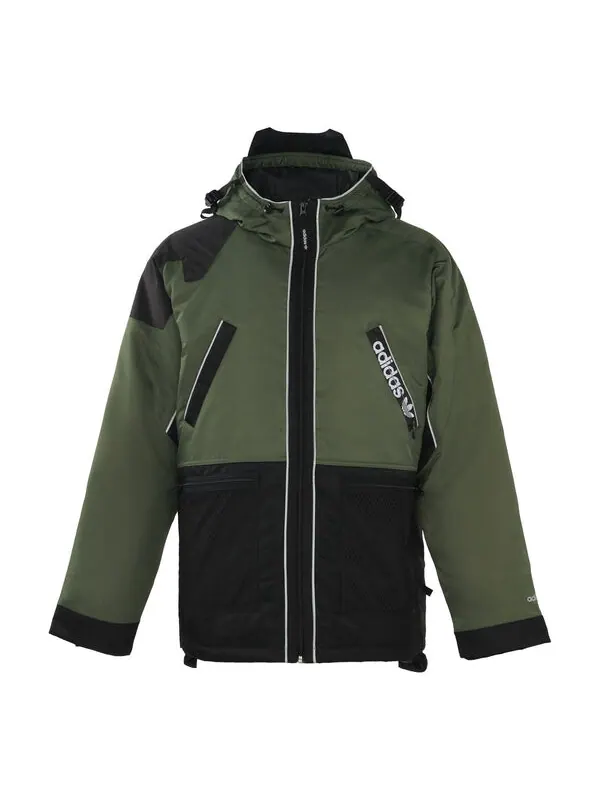 Пуховик adidas originals Down Jacket Men Black/Green — изображение 1 из 4, мульти