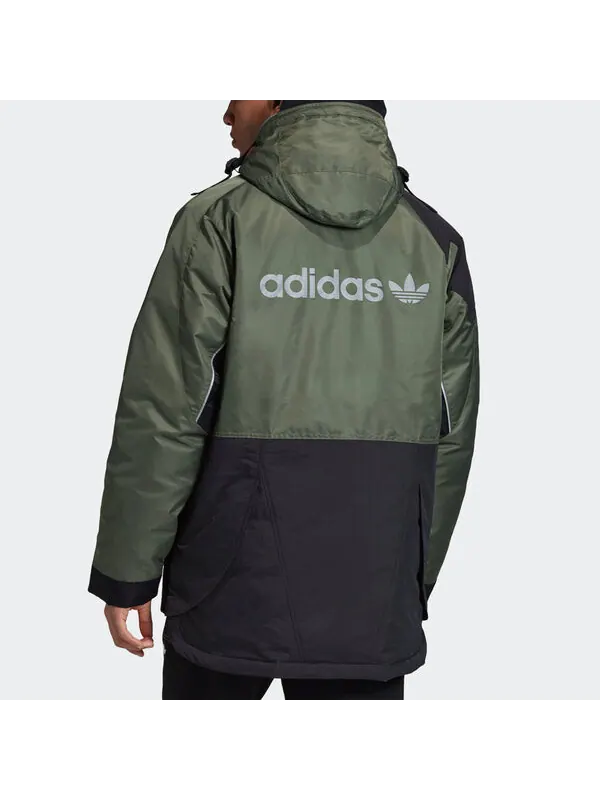 Пуховик adidas originals Down Jacket Men Black/Green — изображение 4 из 4, мульти