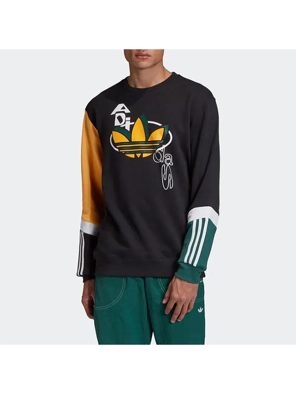 Толстовка adidas originals Sprt US FT Crew Sweatshirt - Black — изображение 3 из 4, черный