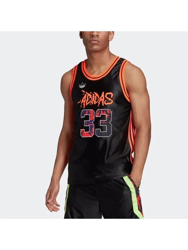 Спортивная футболка originals men's basketball vest Adidas — изображение 3 из 4, черный