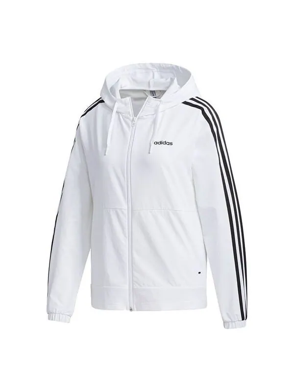 Ветровки neo w esntl 3s wb спортивная куртка с капюшоном белая Adidas — изображение 1 из 4, белый