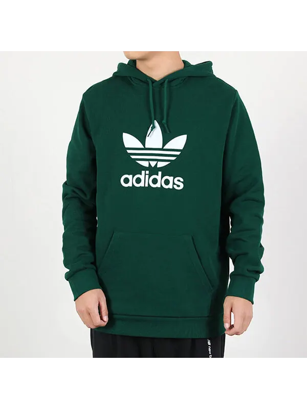 Толстовка men's originals trefoil green Adidas — изображение 3 из 4, зеленый