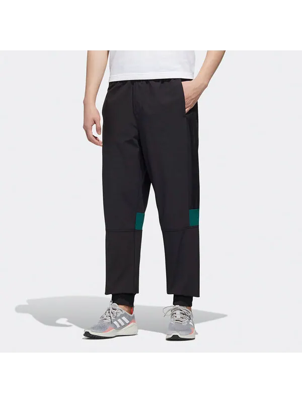 Спортивные штаны adidas neo M Ss Tcns Tp 2 Colorblock Bundle Feet Casual Loose Sports Long Pants — изображение 3 из 4, черный