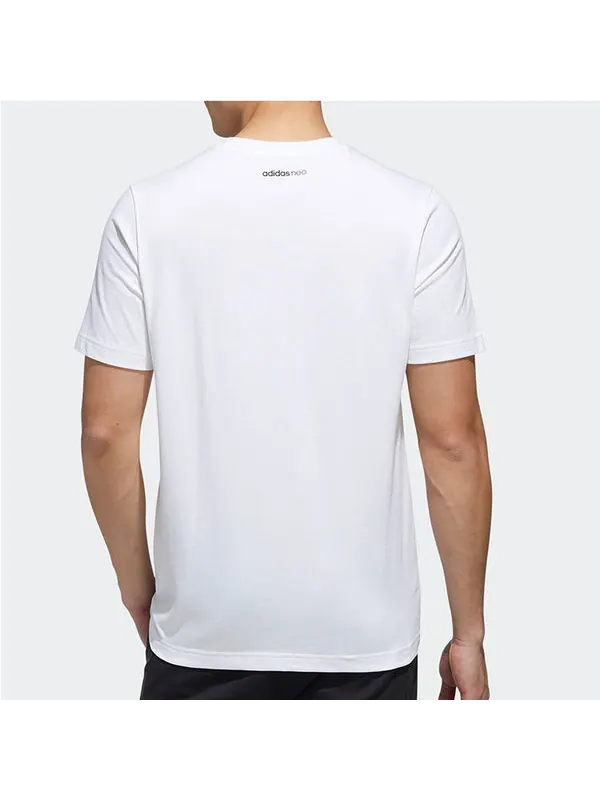 Футболка neo m fav tcns tee1 alphabet printing sports short sleeve white Adidas — изображение 4 из 4, белый