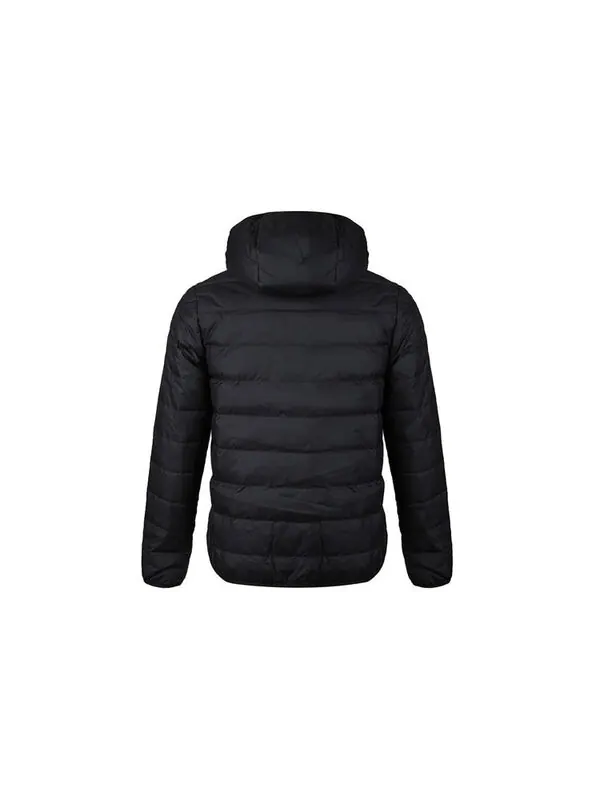 Пуховик adidas neo Windproof Stay Warm Casual hooded Zipper Down Jacket Black — изображение 2 из 4, черный