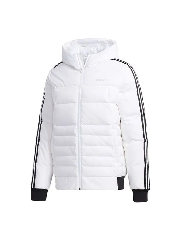 Пуховик adidas neo M Sprt Dwn Puff Casual Sports hooded down Jacket White — изображение 1 из 4, белый