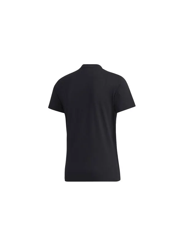 Футболка neo m fav jul tee2 printing sports round neck short sleeve black Adidas — изображение 2 из 4, черный