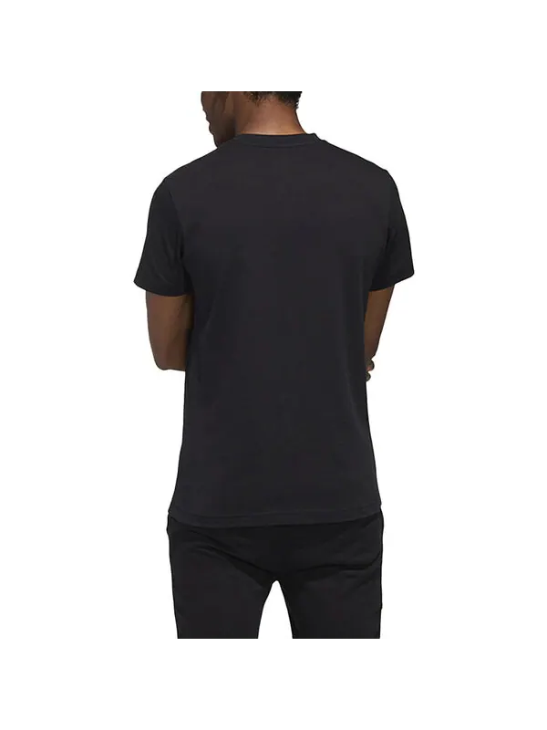 Футболка neo m fav jul tee2 printing sports round neck short sleeve black Adidas — изображение 4 из 4, черный