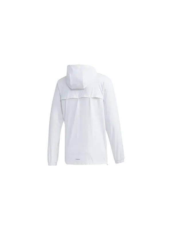 Куртка neo m essential 3-stripes windbreaker - white Adidas — изображение 2 из 4, белый