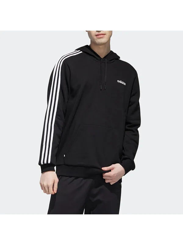 Толстовка adidas neo M ESNTL 3S HDY Sports Loose Black — изображение 3 из 4, черный