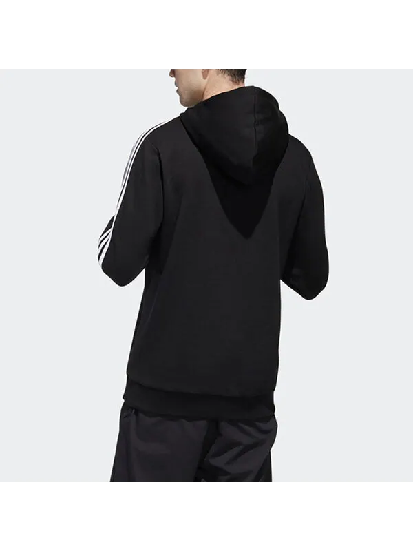 Толстовка adidas neo M ESNTL 3S HDY Sports Loose Black — изображение 4 из 4, черный