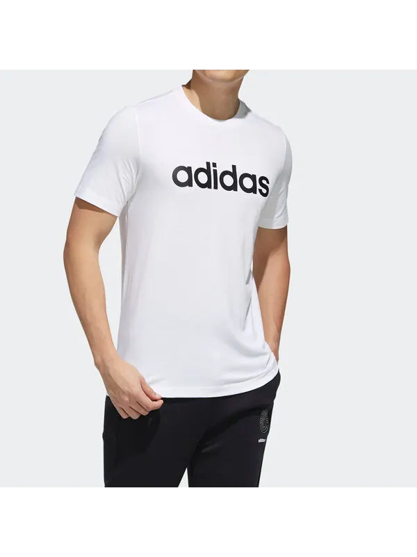 Футболка neo m esntl logo t sports с коротким рукавом Adidas — изображение 3 из 4, белый