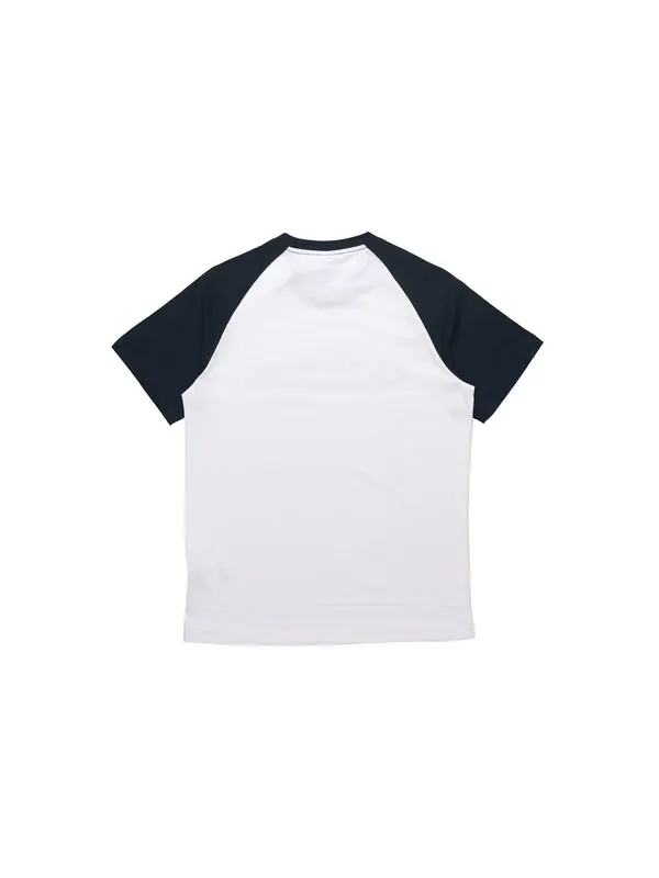 Футболка neo m esntl rgln t logo printing colorblock sports short sleeve white Adidas — изображение 2 из 4, белый