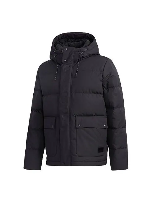 Пуховик adidas neo M Hp Down Jkt1 Sports hooded down Jacket Black — изображение 1 из 4, черный